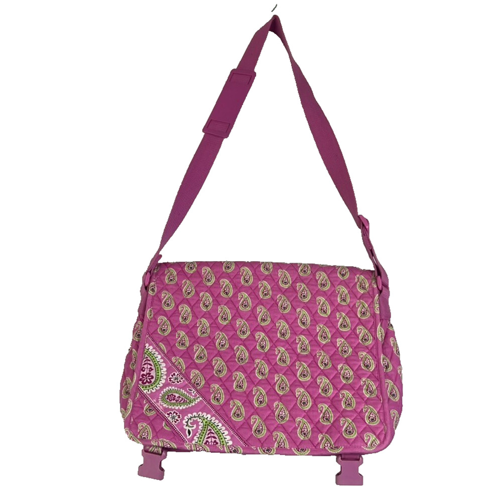 Vera Bradley Bermuda Pink Paisley Laptop Case Bag Purse Crossbody Shoulder